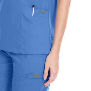 ชุดยูนิฟอร์มแพทย์ ชุดพยาบาลโรงพยาบาล ชุดสครับพร้อมปักโลโก้ ขายส่ง ชุดสครับแพทย์ Shaghaf Sports Wear Impex Sc2 โพลีเอสเตอร์ 100% - Product Image 4