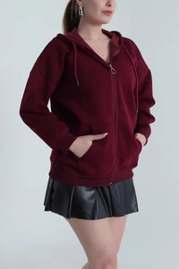 เสื้อฮู้ดซิปสำหรับผู้หญิงไซส์ใหญ่ Ever Glow ตกแต่งด้วยตัวอักษร ผลิตจากโพลีเอสเตอร์/คอตตอน กันน้ำ ระบายอากาศได้ดี เหมาะสำหรับฤดูใบไม้ร่วง - Product Image 4