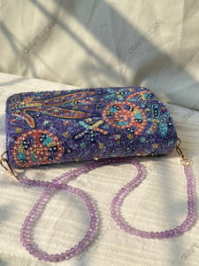 Fabricante de Bolsos con Cuentas de Lavanda, Bolso de Mano con Motivo de Pulpo, Venta al por Mayor, OEM, Exportación, Marca Privada, Proveedor de Bolsos de Hombro al por Mayor - Product Image 2