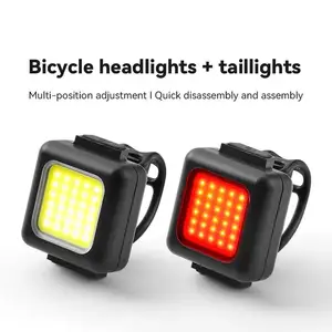 Juego de luces delanteras y traseras para bicicleta de ciclismo, faro delantero con carga USB para bicicleta, MTB impermeable para luz trasera, linterna LED, piezas para bicicleta