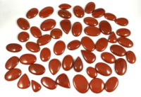 Lot de 100g de cabochons en jaspe rouge naturel, pierres précieuses non montées pour bagues, pendentifs, colliers, bijoux en argent, et usage thérapeutique
