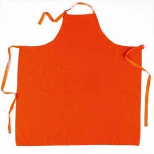 Wholesale Custom Logo Printed Waterproof Polyester <b>Apron</b> Recyclable Cotton Orange Color Kitchen Cooking Chef <b>Apron</b> With Pockets - Product Image 3