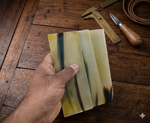 Placas de cuerno de búfalo hechas a mano de primera calidad, material duradero para muebles modernos y fabricación de monturas ópticas a precio de mayorista. - Product Image 1