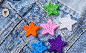 Star Iron-<b>On</b> <b>Patches</b> Embroidered <b>Sew</b> <b>On</b> Appliques for Clothing, Backpacks & Shoes 10 Color Assorted Pack Customizable - Product Image 5