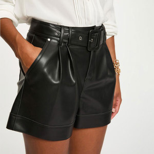 Best Selling Customized Made Women's <b>Leather</b> <b>Shorts</b> New Style Unique Design Women <b>Leather</b> <b>Shorts</b> For Casual Wear - Product Image 3