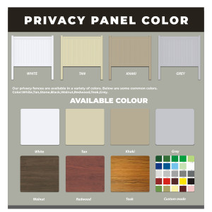 Đầy đủ sự riêng tư hàng rào fentech đánh giá hàng đầu hồ bơi và vườn an toàn Vinyl phần 6x 8ft PVC Trắng nhựa Bài Nhựa tấm lưới - Product Image 4