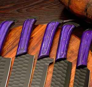 Produit industriel japonais de qualité professionnelle Palace LLC, couteaux forgés à la main en acier au carbone, ensemble de cinq pièces, haute qualité, OEM professionnel - Product Image 5