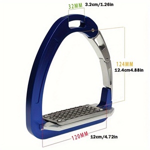 Étriers de cheval professionnels, cadre en métal renforcé, surface antidérapante, base large, accessoires d'équitation confortables - Product Image 6