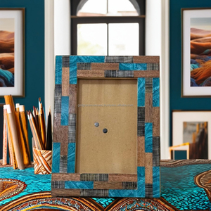 Cadre photo en résine en bois antique moderne fait à la main de haute qualité imprimé UV fabriqué avec la grâce de Dieu à l'étranger - Product Image 3