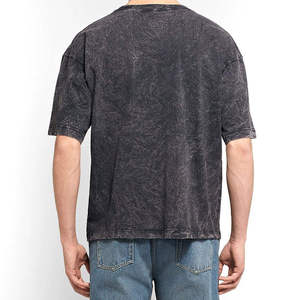 T-shirt en coton délavé vintage pour homme, coupe oversize, effet usé, vente en gros OEM - Product Image 2