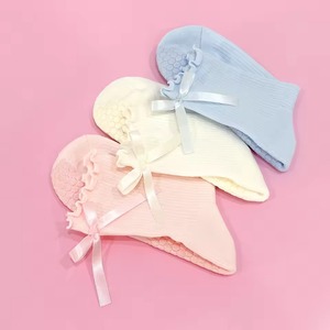 Custom Bow Pilates Crew <b>Socks</b> Non-Slip Grip Sole <b>Soft</b> Cotton Yoga Women Autumn Trendy Fitness Wear - Product Image 3