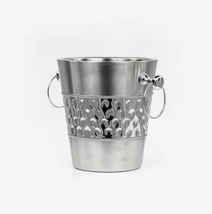 Cubo de Hielo Decorativo para Mesa, Enfriador de Champán, Cubo para Bebidas, para Centros de Mesa de Boda y Decoración de Eventos, Cubos Metálicos Elegantes - Product Image 1