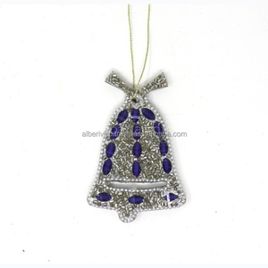 Noël verre perlé cloche arbre de noël ornements belle cloche forme arbre de noël tentures pour fête décor à la maison - Product Image 2