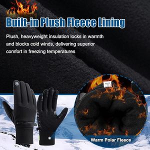 Gants d'hiver pour hommes et femmes - Gants thermiques imperméables pour temps froid, gants tactiles pour le cyclisme, la course à pied et le travail - Product Image 3