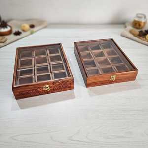 Custom Logo Wooden Spice <b>Box</b> Manufacturer Indian Masala Dabba Supplier - Product Image 6