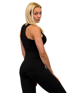Ribbed Tank <b>Top</b> Sleeveless Scoop Neck Fitted Knit Yoga Active Wear Breathable Stretch Custom Oem Wholesale Manufacturer - Product Image 2