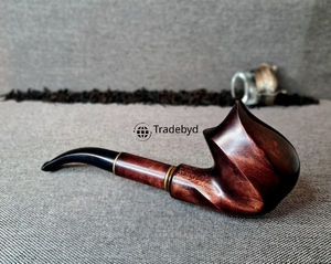 Pipa de Tabaco de Madera Natural Premium, Ecológica, Hecha a Mano, con Acabado Moderno en Laca, Regalo para Coleccionistas, por Tradebyd - Product Image 4