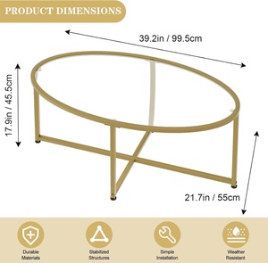 โต๊ะกาแฟโครงเหล็ก CT034 จาก Moon Star Exports พร้อมสีและขนาดที่ปรับแต่งได้สำหรับโครงการที่อยู่อาศัยสมัยใหม่ - Product Image 2