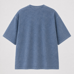 Camiseta para Hombre Sunfade, Corte Holgado, Algodón Grueso de 380g, Ecológica, Transpirable, Lavado Vintage, Estilo Urbano, Venta al Por Mayor OEM - Product Image 4