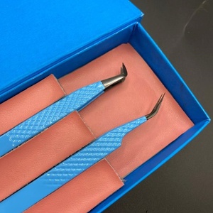 แหนบต่อขนตาแบบสแตนเลสแหนบปลายแหลมสำหรับต่อขนตาเพิ่มวอลลุ่มสามารถพิมพ์โลโก้ได้ตามต้องการแบบมืออาชีพ - Product Image 6