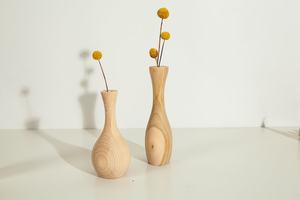 Qualité supérieure, pot de fleurs/vase en bois rustique elliptique sur pied pour usage intérieur, fait main, écologique, pot à bonsaï 500g - Product Image 4