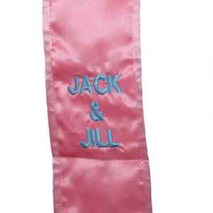 Estola de Graduación Jack and Jill, Banda de Honor Bordada en Satén, Personalizable, para Ceremonias Universitarias, Fraternidades y Hermandades - Product Image 3