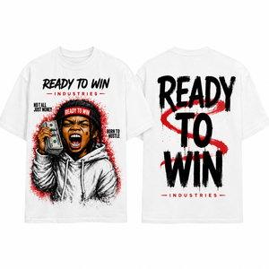 T-shirt homme Ready To Win Industries, style streetwear, manches courtes, imprimé, col rond, coupe classique, 100% coton jersey - Product Image 1