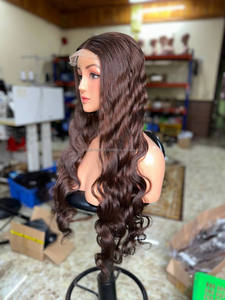 Perruques Cheveux Humains Ondulés Naturels les Plus Vendues, Perruques Frontales en Dentelle Cheveux Vietnamiens Bruts, Style Sans Colle, Perruque Longue Densité 180% 250% Personnalisable - Product Image 2