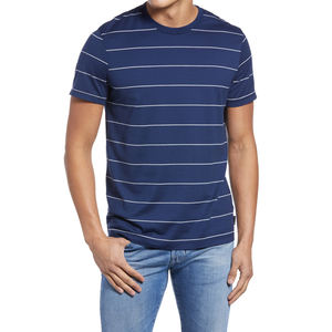 T-shirt à manches courtes en coton/fibre de bambou imprimé par transfert thermique personnalisé pour hommes, respirant, séchage rapide, vêtements décontractés d'été - Product Image 1