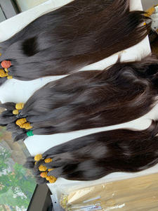 Prix de gros cheveux bruts 100% cheveux humains vietnamiens non traités 1 paquet 100 grammes Couleurs claires Super Double dessiné 60 cm - Product Image 2