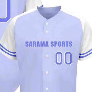 Custom Adults <b>Baseball</b> Uniform <b>Set</b> Button-Up <b>Baseball</b> Jersey Embroidery Sublimated Team <b>Baseball</b> Shirts 100% Polyester Plus Size - Product Image 5