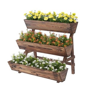 Acacia Wood Planters and Plant Stands Mid Century Modern Design Home <b>Decor</b> OEM Custom Wholesale | Aqudus Saleem India - Product Image 3
