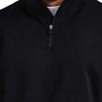 Sweat-shirt décontracté pour homme, coupe ample, surdimensionné, à demi-zip, manches longues, col montant, style sportif, avec bordure contrastée