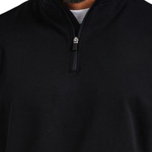 Sudadera de hombre de corte holgado y extragrande con media cremallera, manga larga, cuello alto, estilo deportivo casual con ribete en contraste - Product Image 5