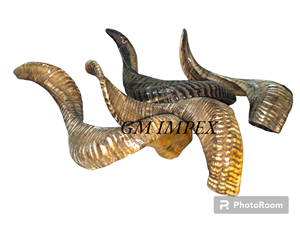 เขาควายธรรมชาติคุณภาพสูง ขัดเงา แกะสลักลายรัก สำหรับทำชอฟาร์  เป่าโดยรอาบี สำหรับตกแต่งบ้าน - Product Image 3