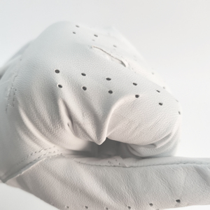 Gants de golf OEM Design, blancs, en cuir véritable, unisexes, sportifs, antidérapants, à enfiler, respirants, pour droitier, logo personnalisé - Product Image 5