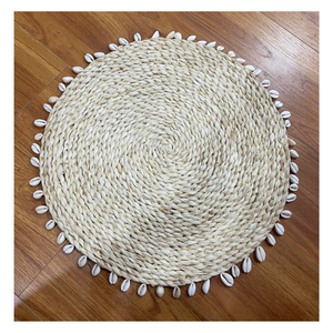 Set de table en rotin fait main avec motif floral naturel |   Assiette de présentation en osier pour la mise en table |   Décoration de salle à manger rustique et écologique - Product Image 5