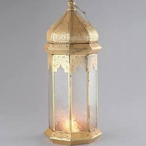 Farol Marroquí de Metal y Vidrio de Alta Calidad con Acabado Dorado para Decoración de Mesa en Bodas y Hogar, Faroles Colgantes - Product Image 6