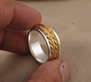 Bague de luxe en argent sterling 925, anneau uni poli de haute qualité, bague statement, vente en gros, bague minimaliste unisexe en argent - Product Image 2