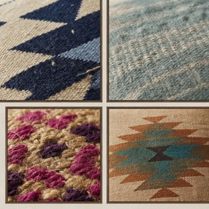 Fundas de Almohada Rústicas Estilo Suroeste, Juego de 4 Piezas, Lana, Yute, Algodón, Cojines Boho Tribales, Decoración Rústica para Sofá - Product Image 3