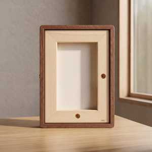 <b>Rounded</b> Corner Solid Wood Photo <b>Frame</b> for Tabletop Display, Natural Wood Decor - Product Image 5