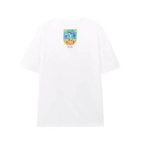 T-shirt décontracté à manches courtes pour femme The Blue Fairy, 100 % coton, col rond, coupe ample, imprimé motif, tissu jersey - Product Image 2