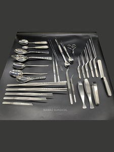 GRANDE VENTE Ensemble d'outils de présentation professionnels en acier inoxydable pour chefs |   Kit de pinces, cuillères, spatules et ciseaux de cuisine |   Ustensiles de cuisine - Product Image 6