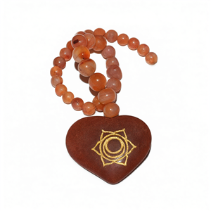 Pulsera de Aventurina Melocotón Grabada con el Chakra Sacro, Brazalete de Sanación de los 7 Chakras - Product Image 1