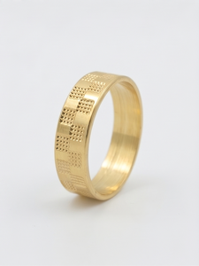 DIVYORO สายรัดข้อมือลายตารางหมากรุกชุบทอง 22k สำหรับผู้ชายแบบคลาสสิก - Product Image 1
