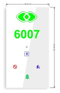 Panneau de couloir d'hôtel FOX DOMOTICS avec boutons tactiles capacitifs pour numéro de chambre, panneau de contrôle DND MMR, panneau GRMS intelligent pour hôtel SA - Product Image 2