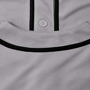 Maillot de baseball/softball pour adulte, surdimensionné, respirant, à séchage rapide, avec boutons, en maille, en sergé, brodé, style streetwear - Product Image 5