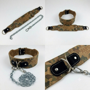 Cinturón de levantamiento de pesas con cadena de cuero para dominadas, cinturón de cuero unisex para soporte lumbar, cinturón de cuero de camuflaje para dominadas - Product Image 4