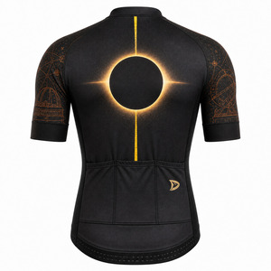 Jersey de Ciclismo Retro para Hombre al por Mayor con Gráfico Eclipse, de Secado Rápido, Transpirable, con Logotipo Personalizado, Ropa de Ciclismo de Carretera - Product Image 3