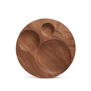 Bandeja de Madera para Servir Postres, Platos para Aperitivos, Compartimentos para Galletas, Plato para Queso, Utensilios de Cocina - Product Image 2